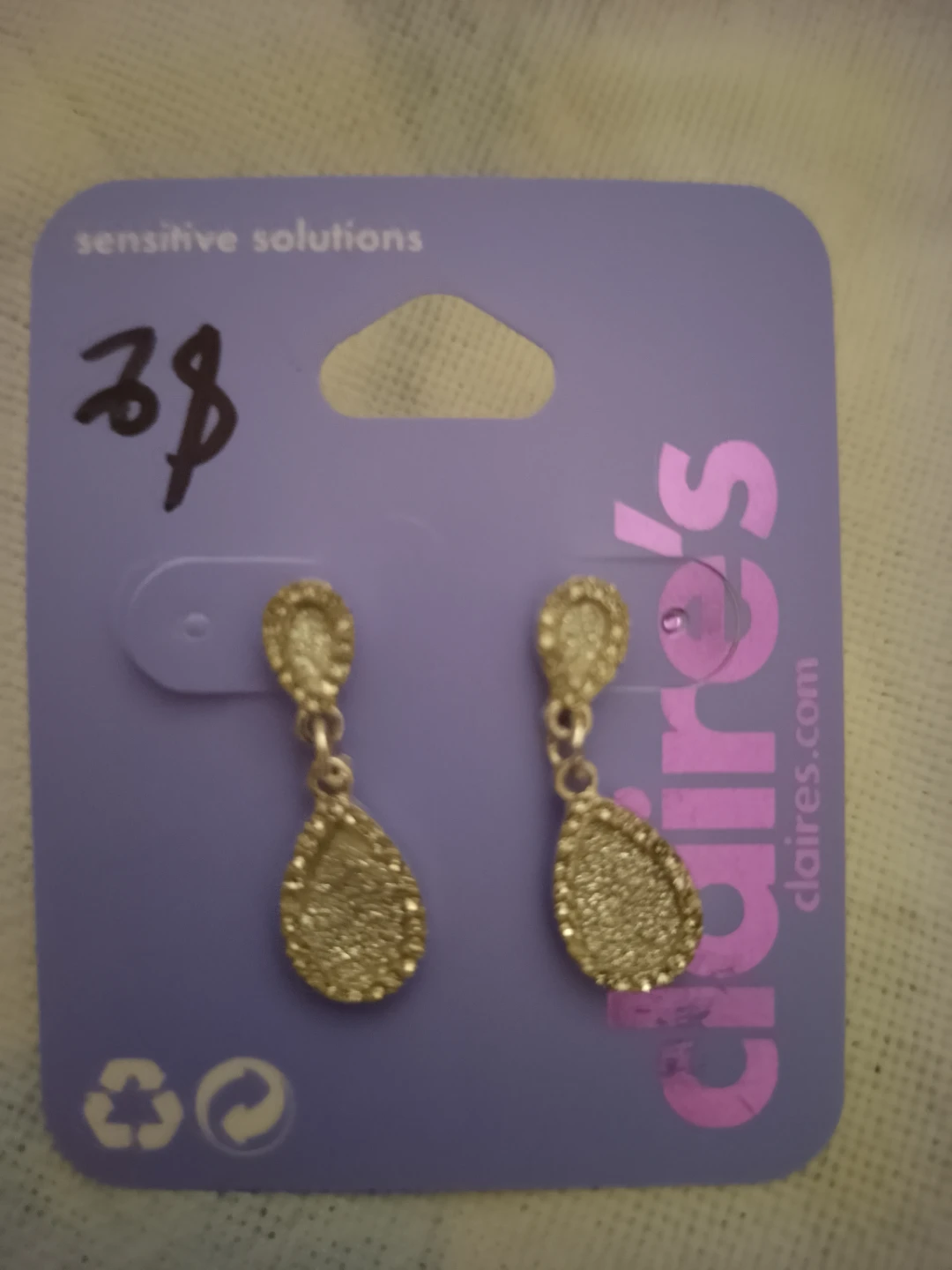 Claire's Dangle Earrings - New on Card