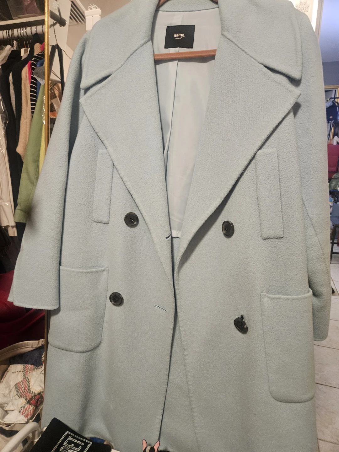 Name It Light Blue Double-Breasted Coat
