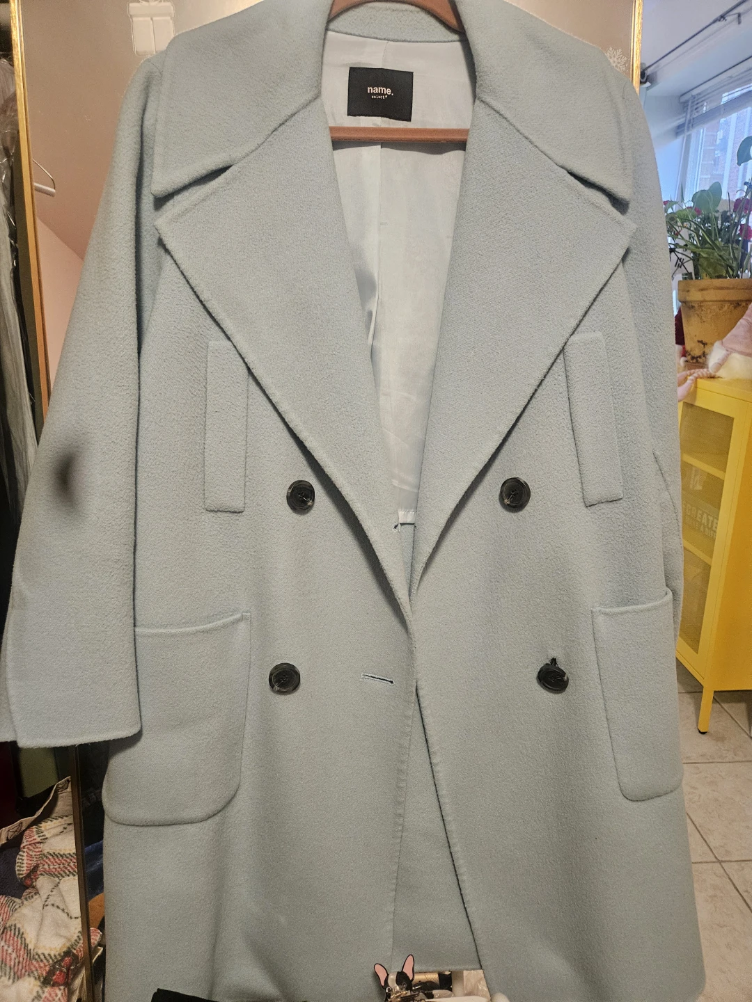 Name It Light Blue Double-Breasted Coat - photo 2