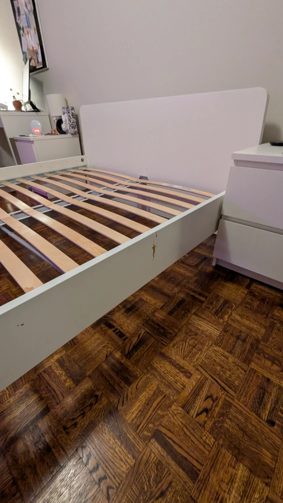 IKEA Askvoll White Bed Frame - Queen - photo 2