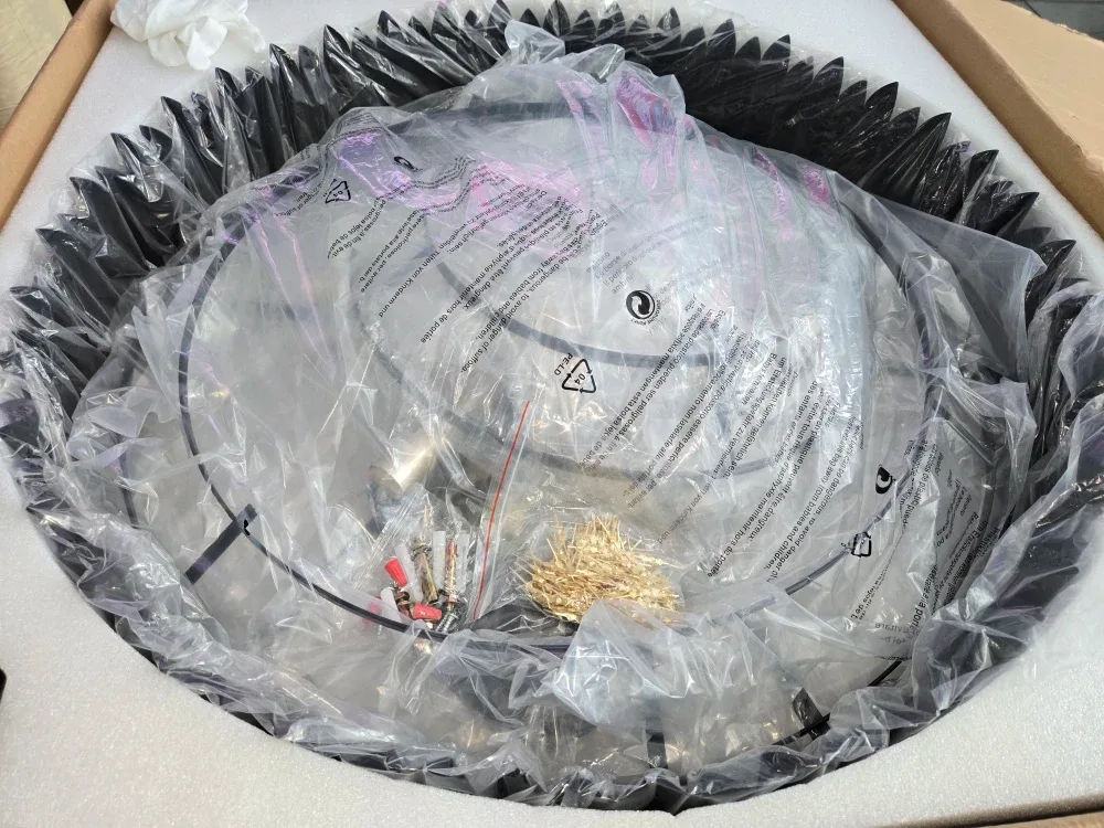 New 30" Black & Clear Crystals Pendant Light image indicator(5)