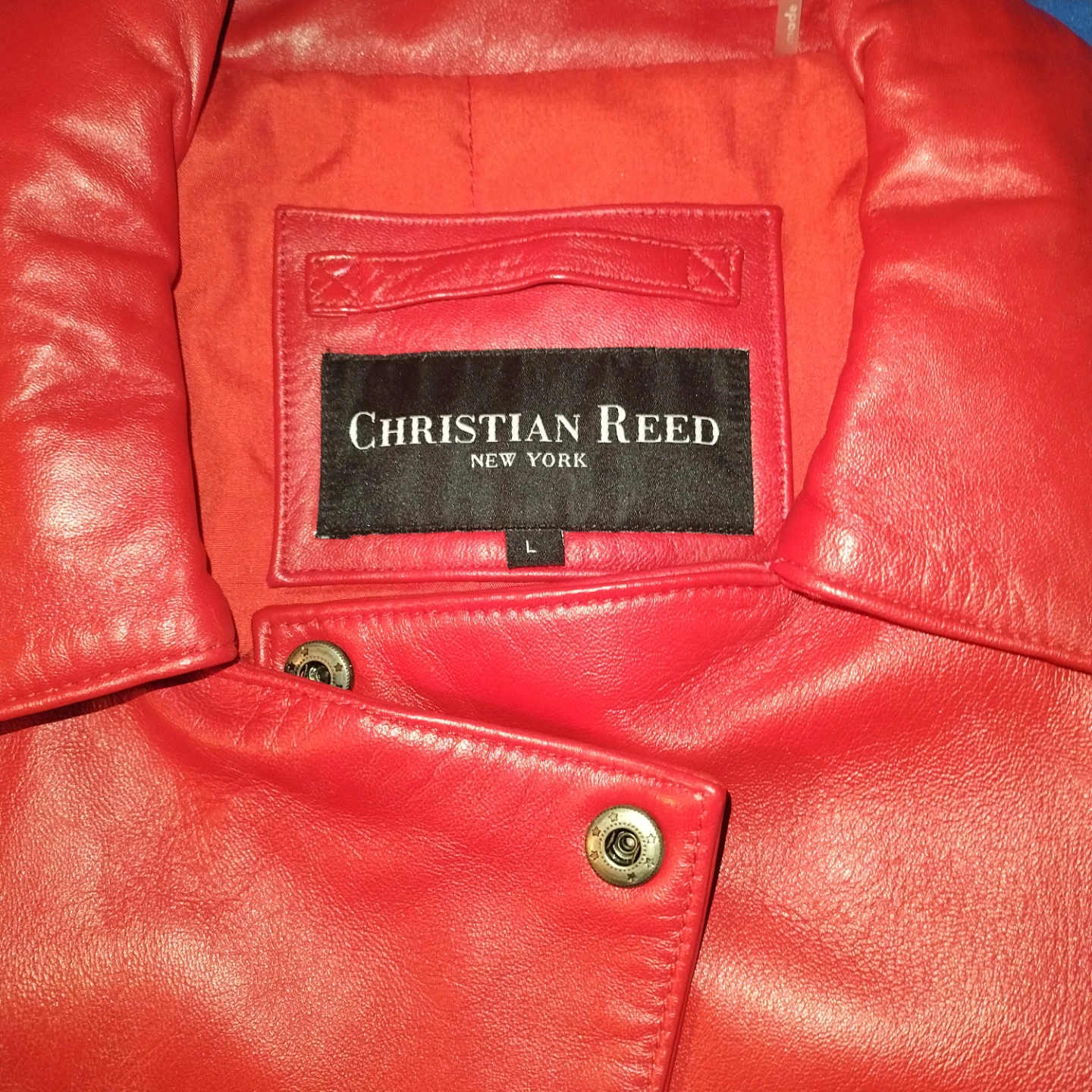 Christian Reed Red Leather Jacket (Size L)