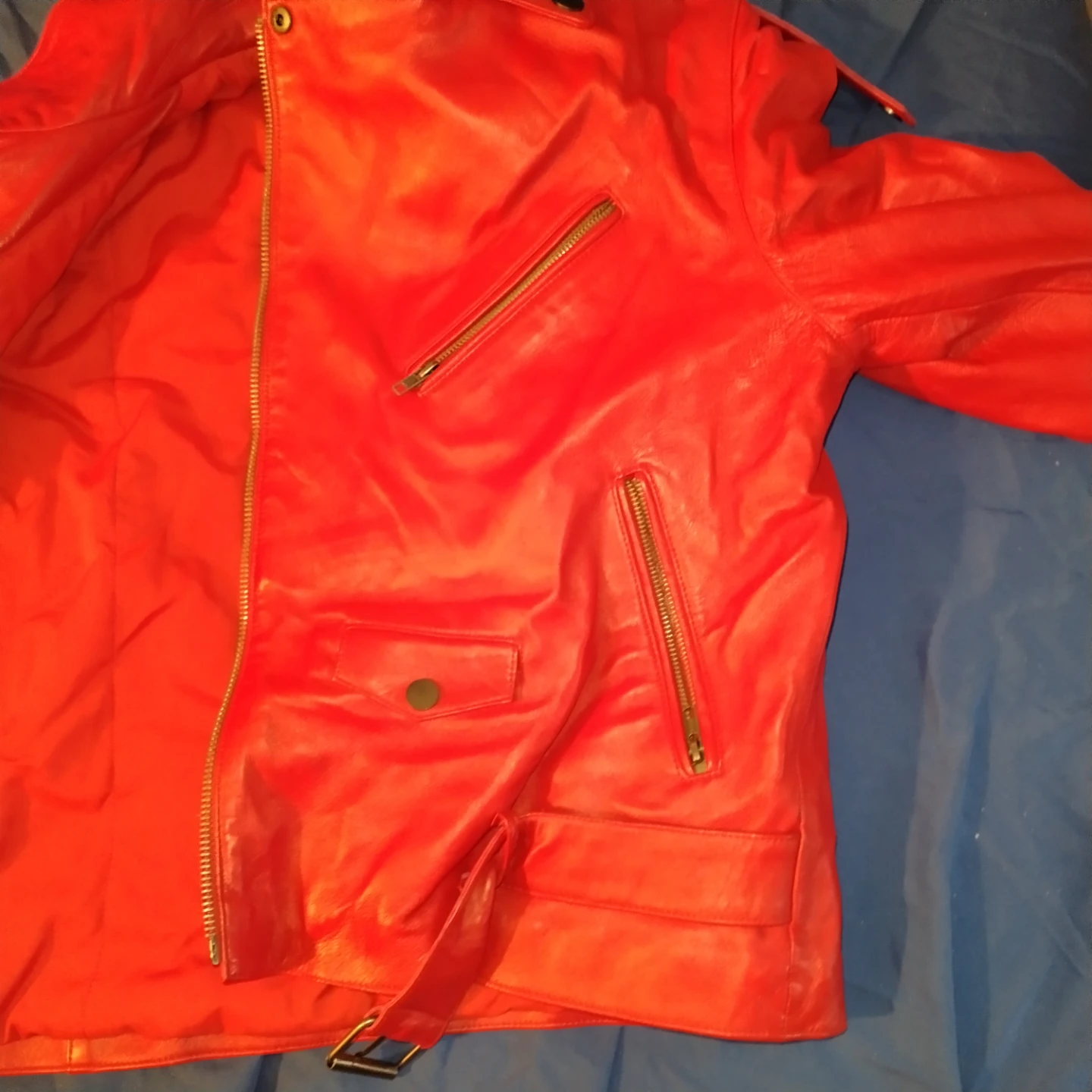 Christian Reed Red Leather Jacket (Size L) - photo 4