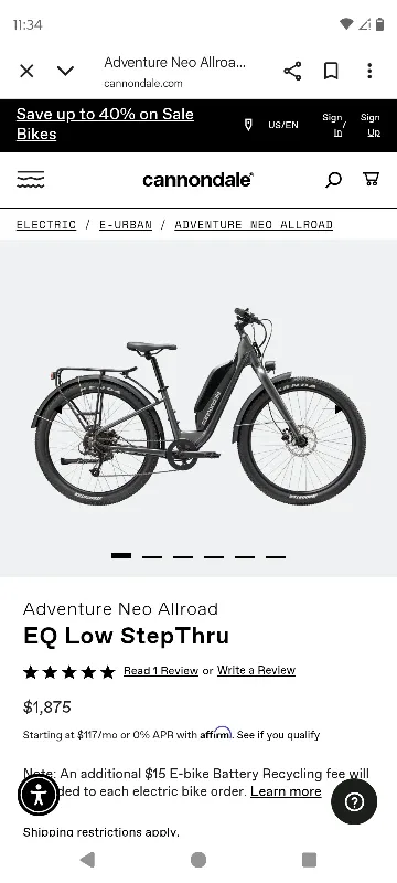 Cannondale Electric Bike image indicator(4)