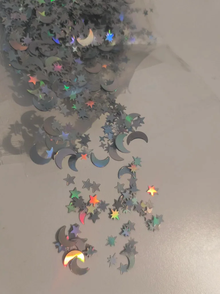 Silver Star & Moon Glitter image indicator(2)