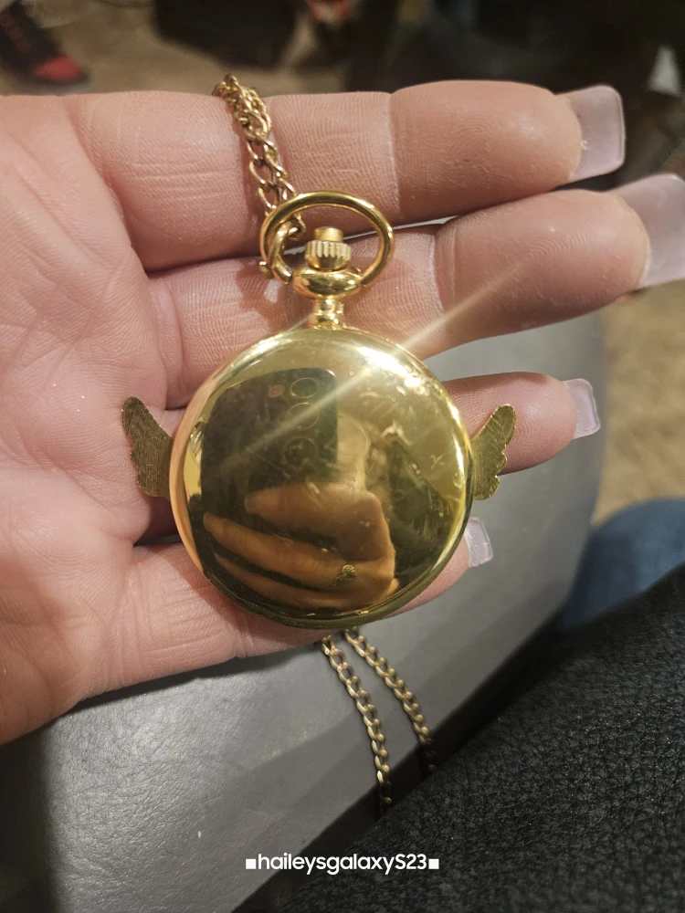 Pink & Gold Star Pocket Watch Necklace - photo 3