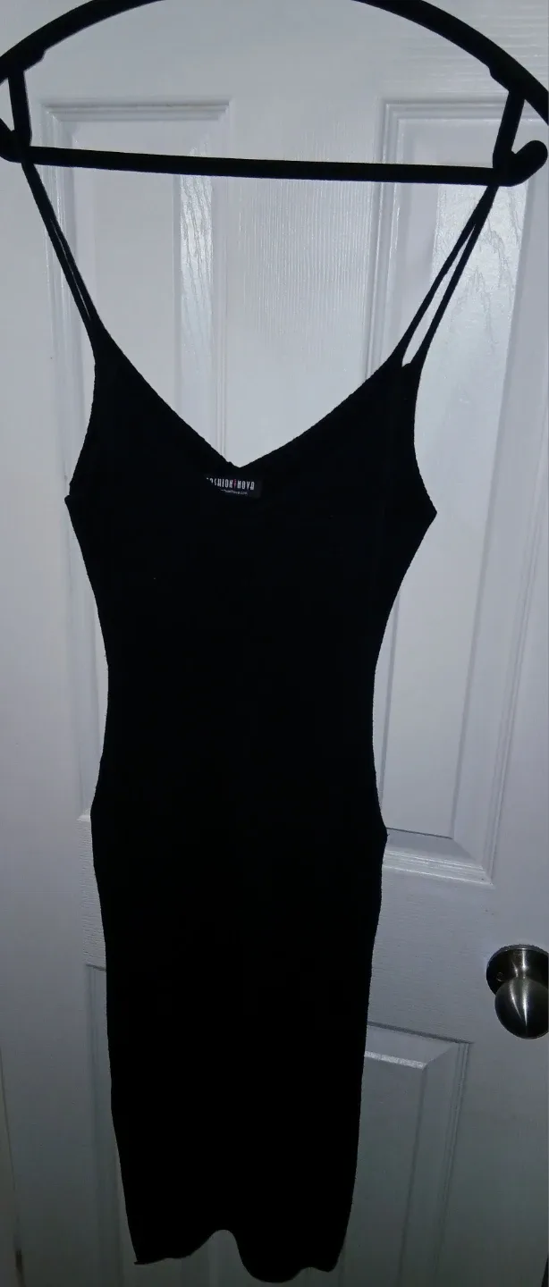 Fashion Nova Ribbed Black Dress - XS image indicator(2)