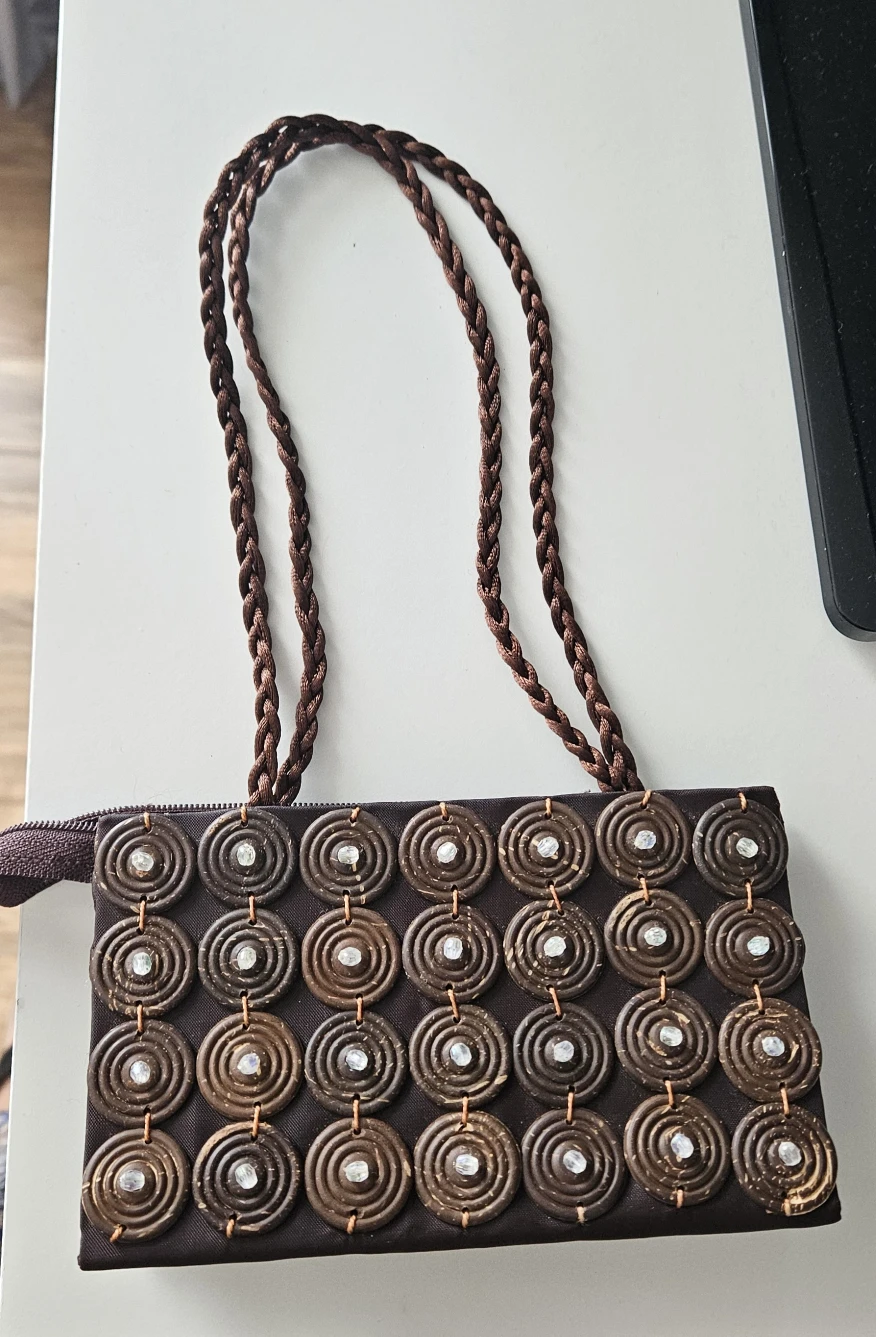 Brown Beaded Clutch Purse - photo 2