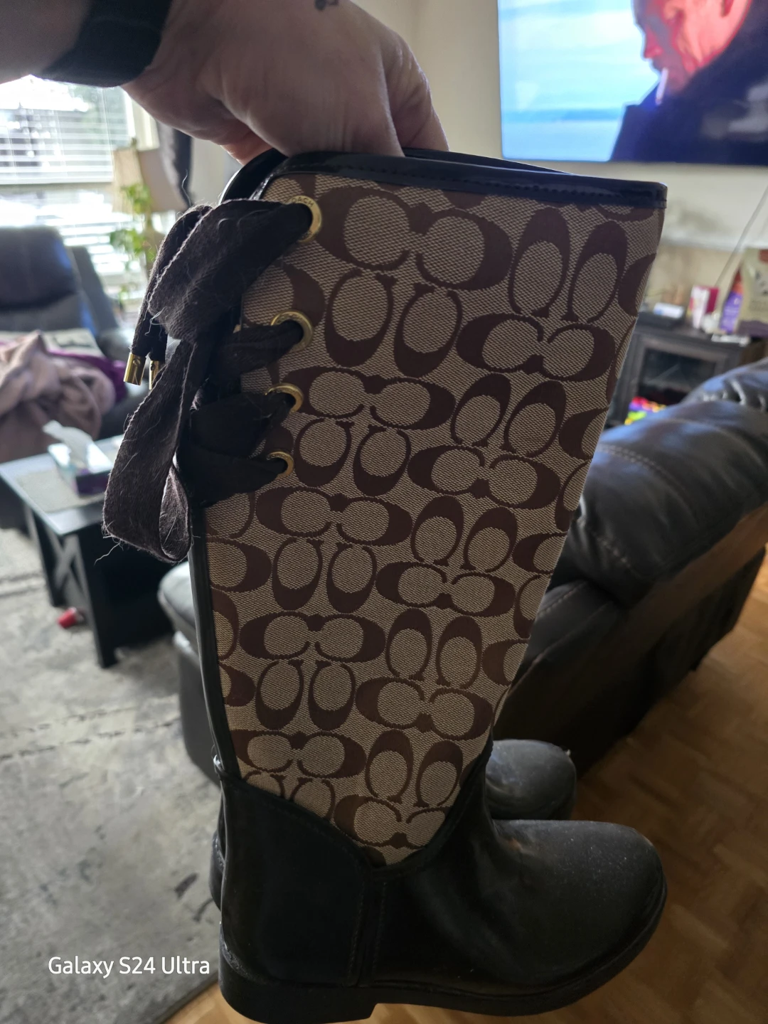 Coach Rain Boots Size 8