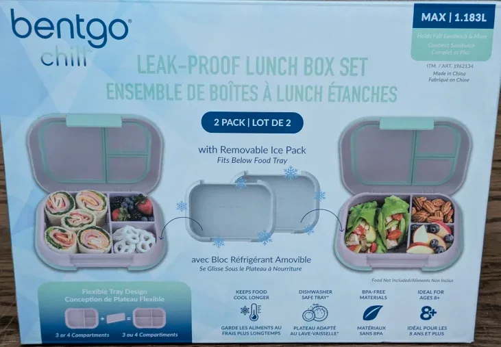 Brand New Bentgo Lunch Box Set - 2 Pack #Cleanout