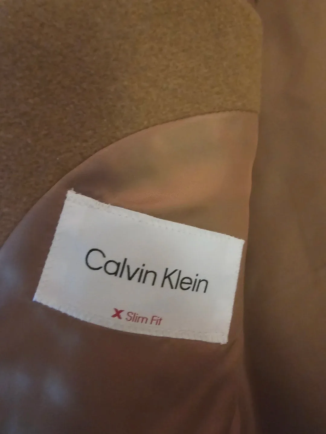 Calvin Klein Slim Fit Camel Coat - Size 42R image indicator(2)