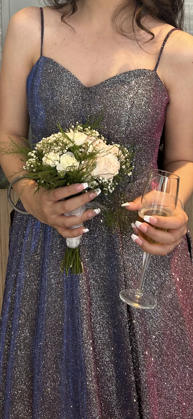 Sparkly purple formal dress