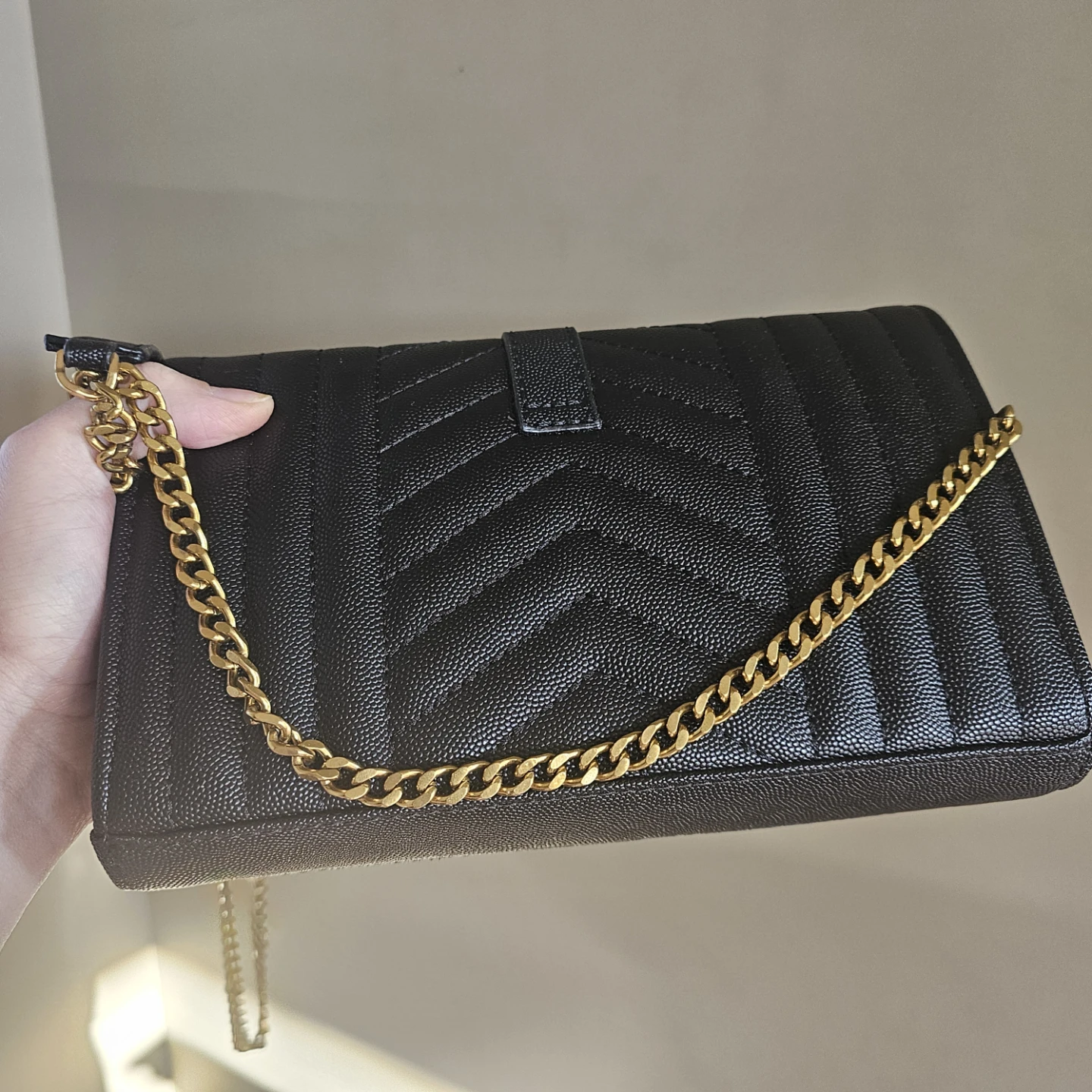 Saint Laurent YSL Black Leather Shoulder Bag - photo 3
