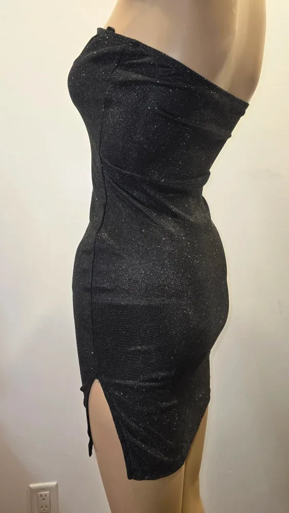 Black Strapless sparkle Mini Dress xs #Cleanout image indicator(2)