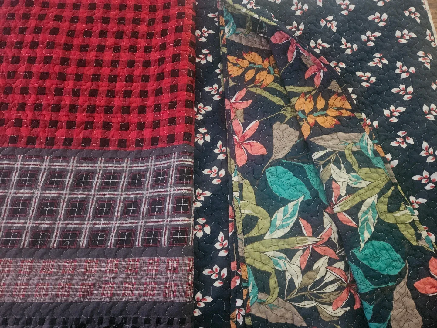 NEW 2 Blankets/ Coverlet Quilted Twin