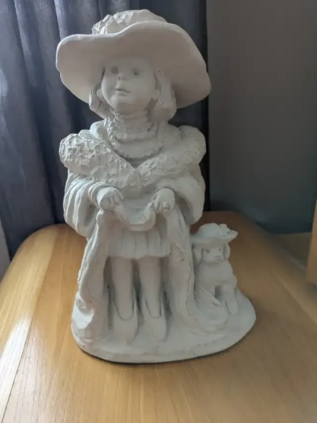 Vintage Girl with Dog Figurine