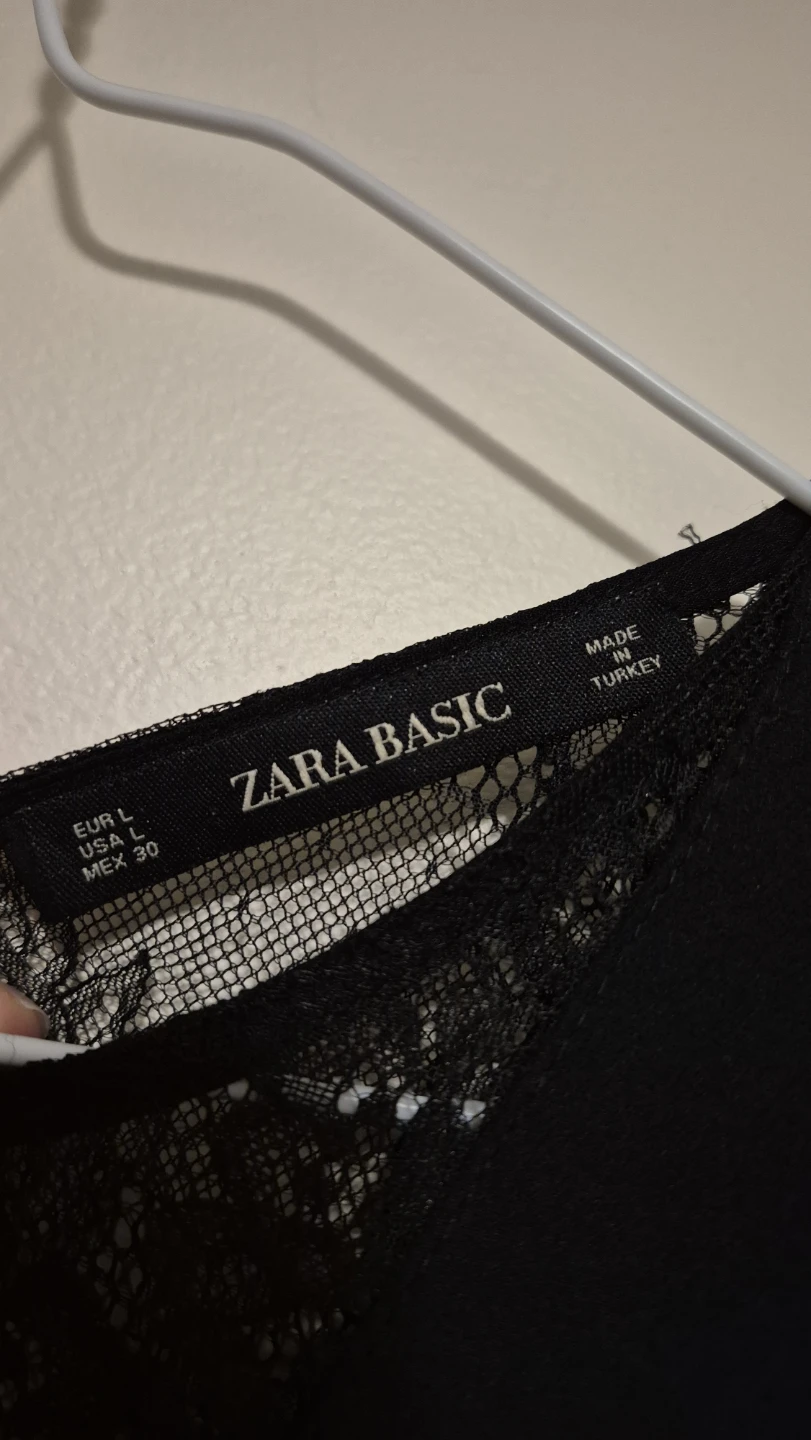 Zara Basic Black Lace Dress - Size L - photo 2
