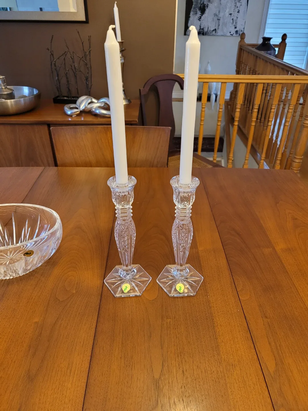 Waterford Crystal Bowl - Elegant Design & Candle Holders image indicator(7)