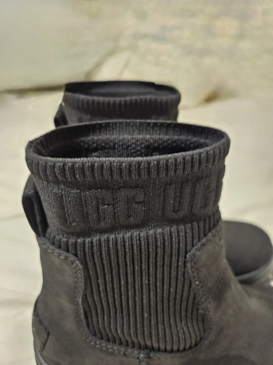 UGG Black Leather Platform Boots - Size 7 - photo 4