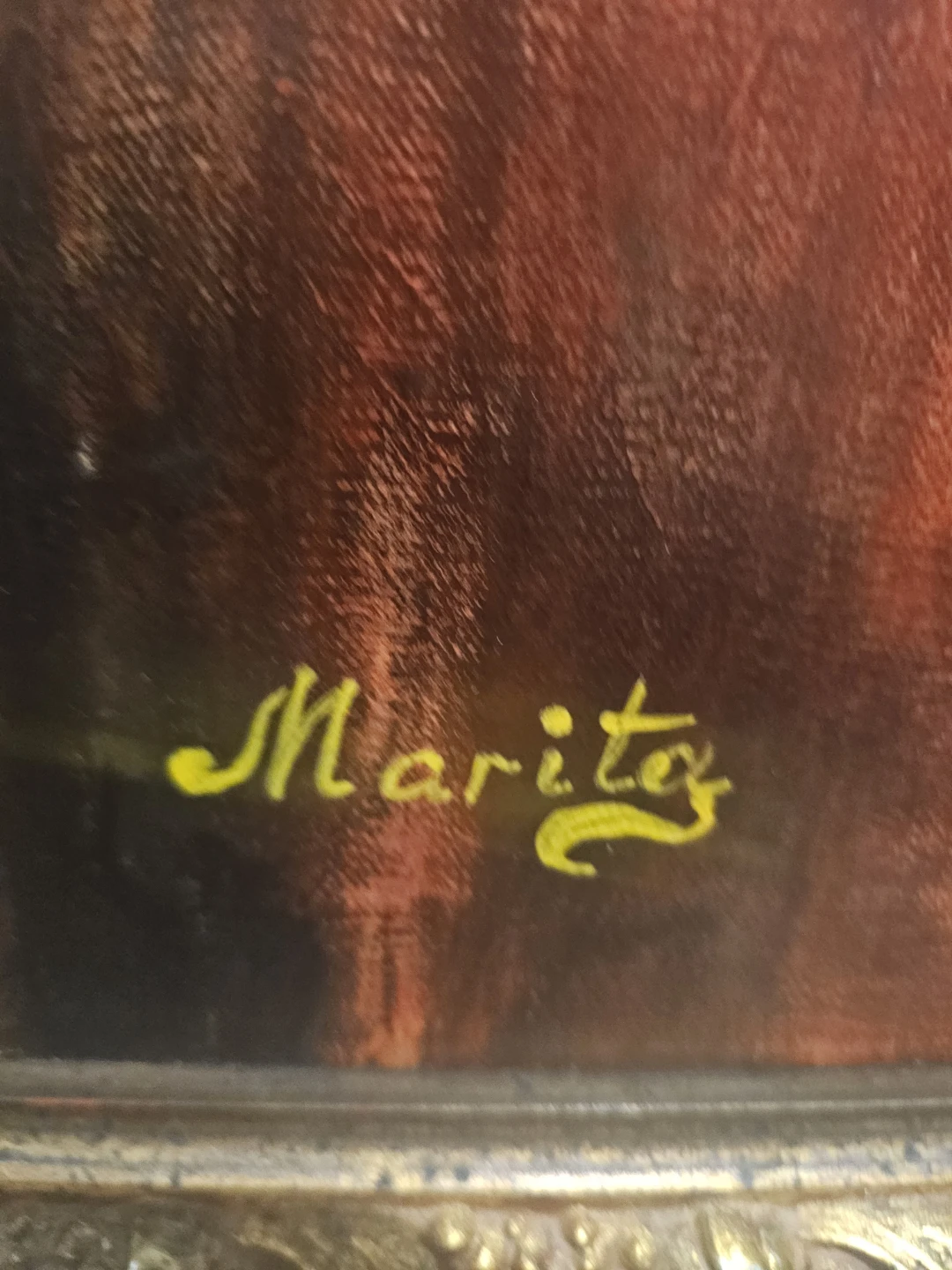 Marita 'Phantom Mask' Oil Painting 28x48 - photo 2