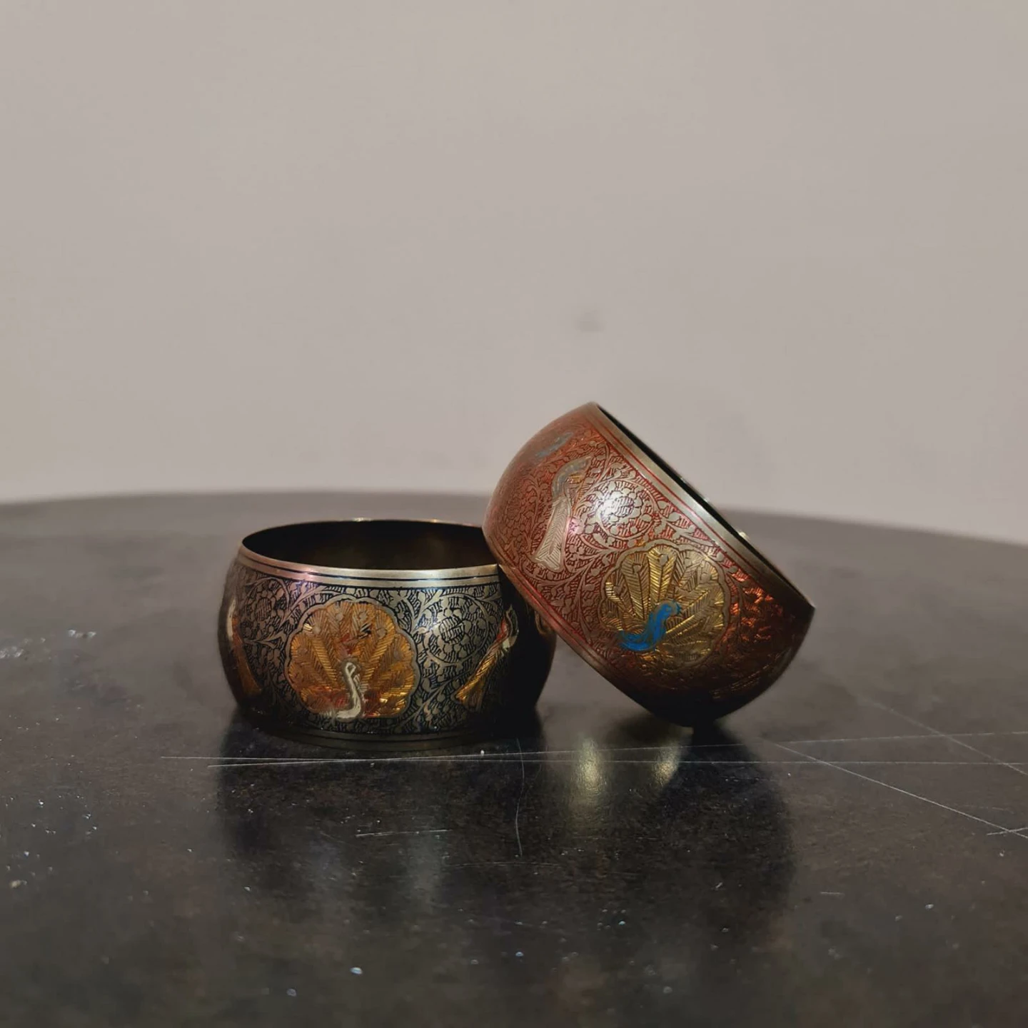 Set of Two Decorative Metal Bangles