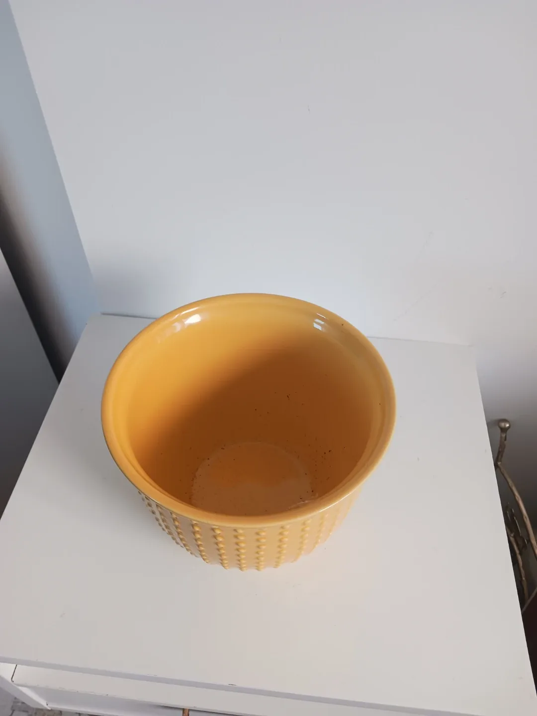 Sunny Yellow Textured Ceramic Planter / Pot image indicator(3)