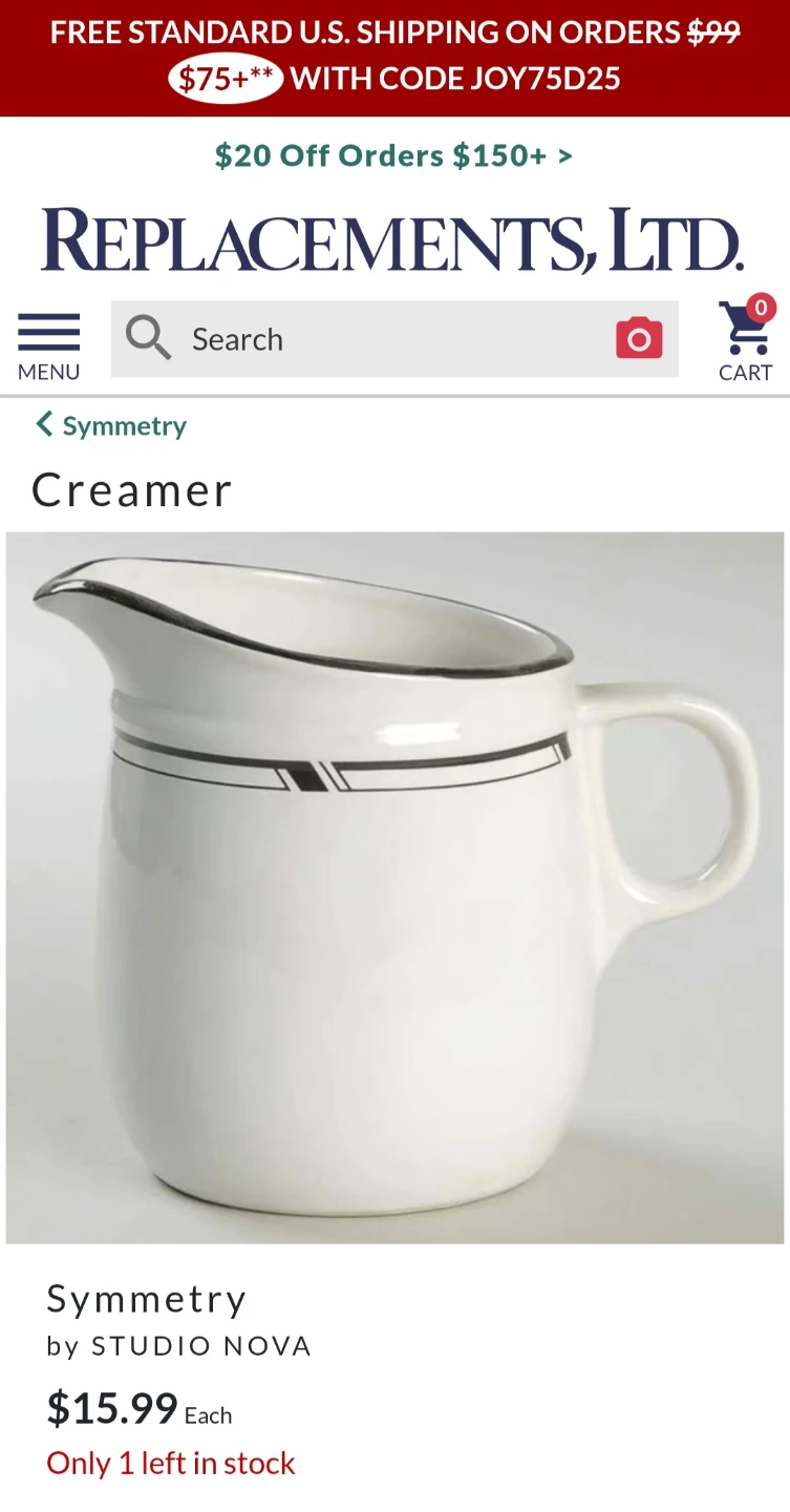 FREE! Studio Nova Symmetry Creamer & Sugar Bowl - photo 3