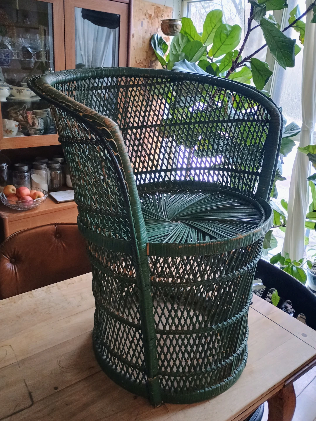Green Ratan Chair - photo 3