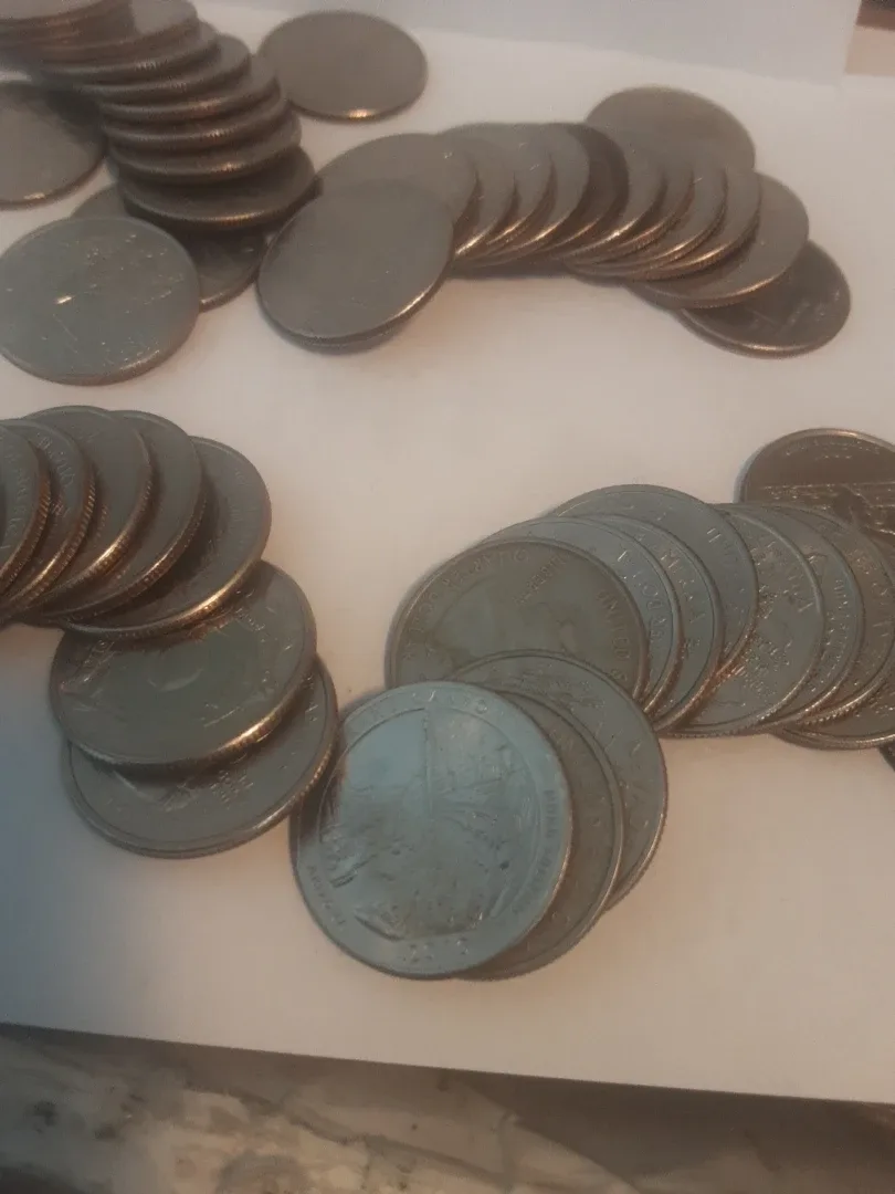 58 x usa .25 cent states and territory coins circulated $50.00 image indicator(2)