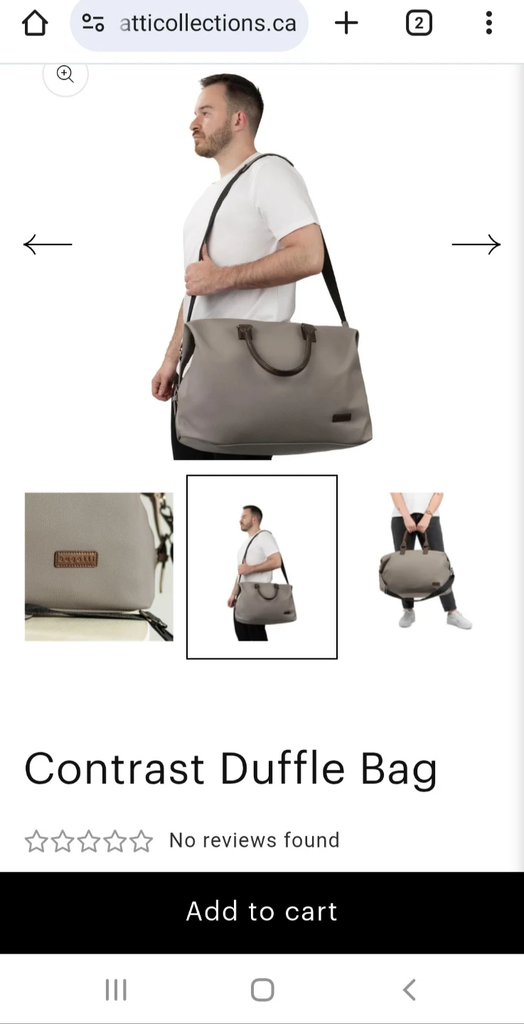 Brand New Bugatti Designer Contrast Duffle Bag - Grey