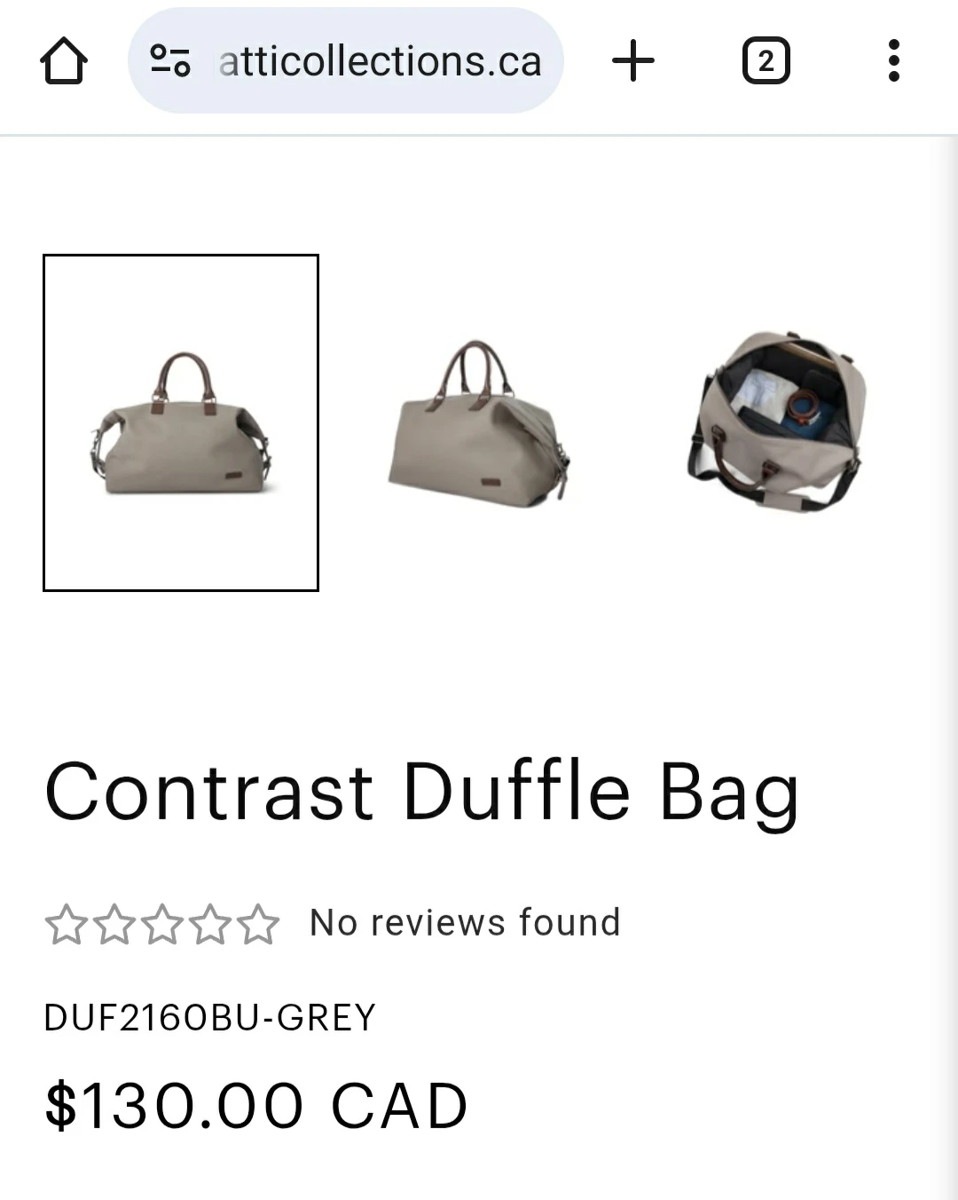 Brand New Bugatti Designer Contrast Duffle Bag - Grey - photo 3