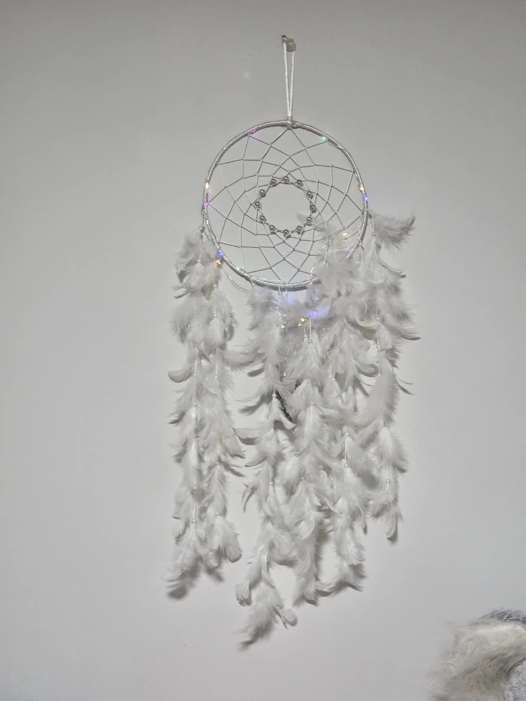 White Dream Catcher with LED Lights