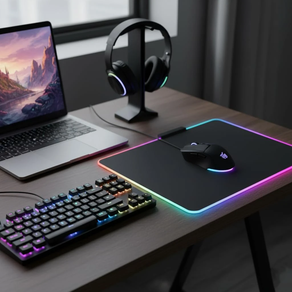 RGB Gaming Mouse Pad, LED Light Up Mousepad