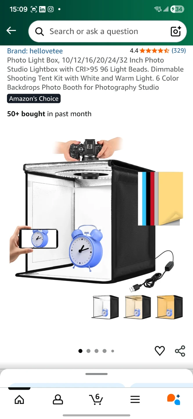 hellovete Photo Light Box 10"x10"