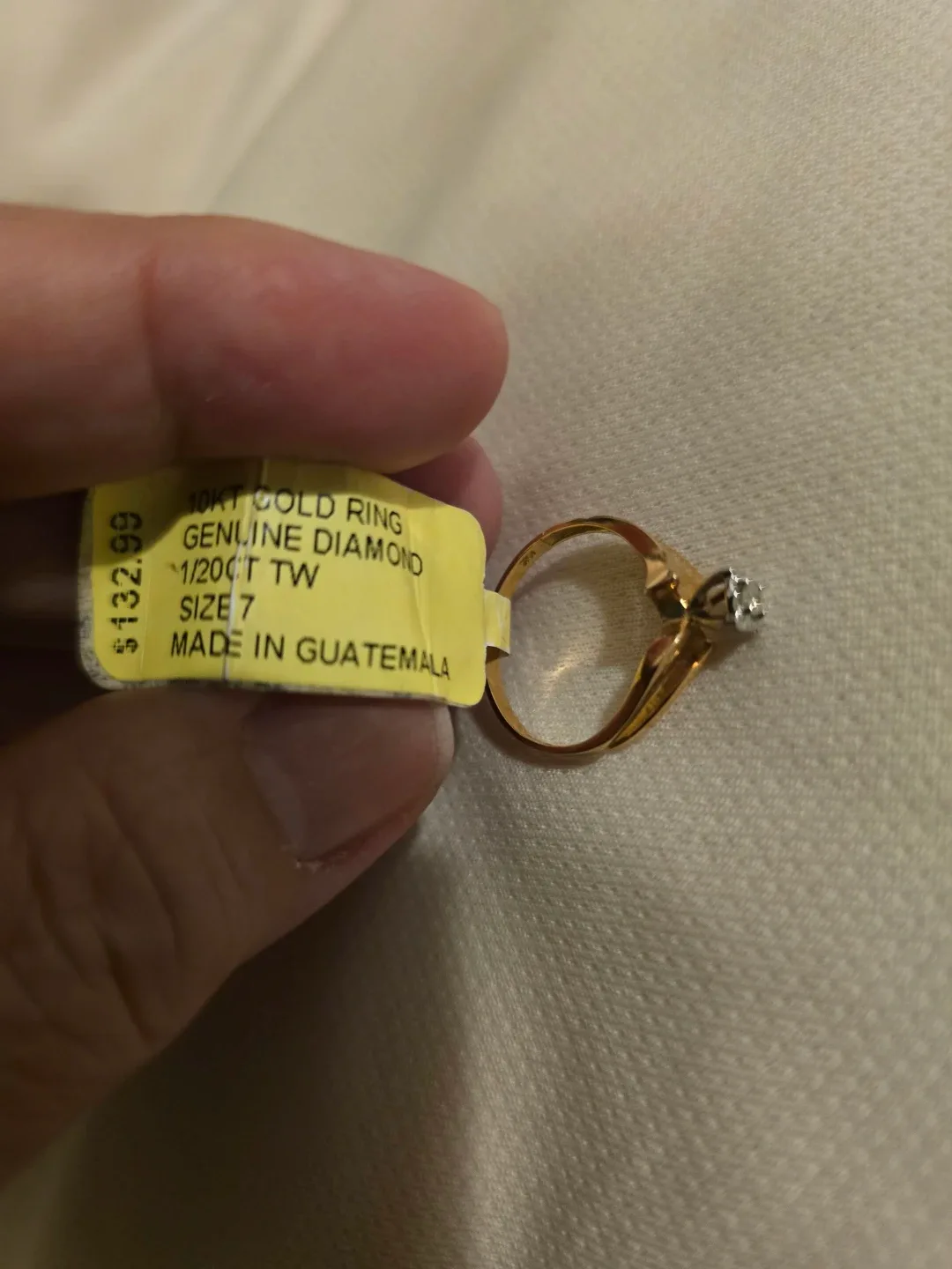 Zales 10k   Gold Ring, Genuine Diamond, Size 7 image indicator(2)