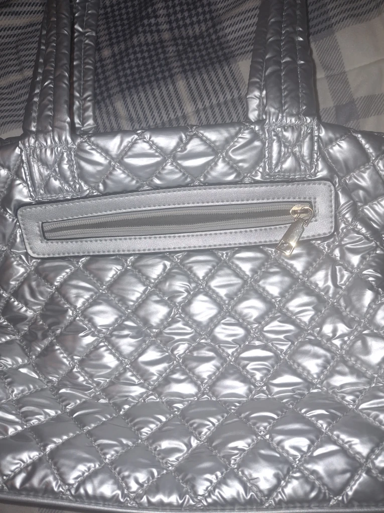 MZ Wallace Silver Quilted Tote Bag - photo 4