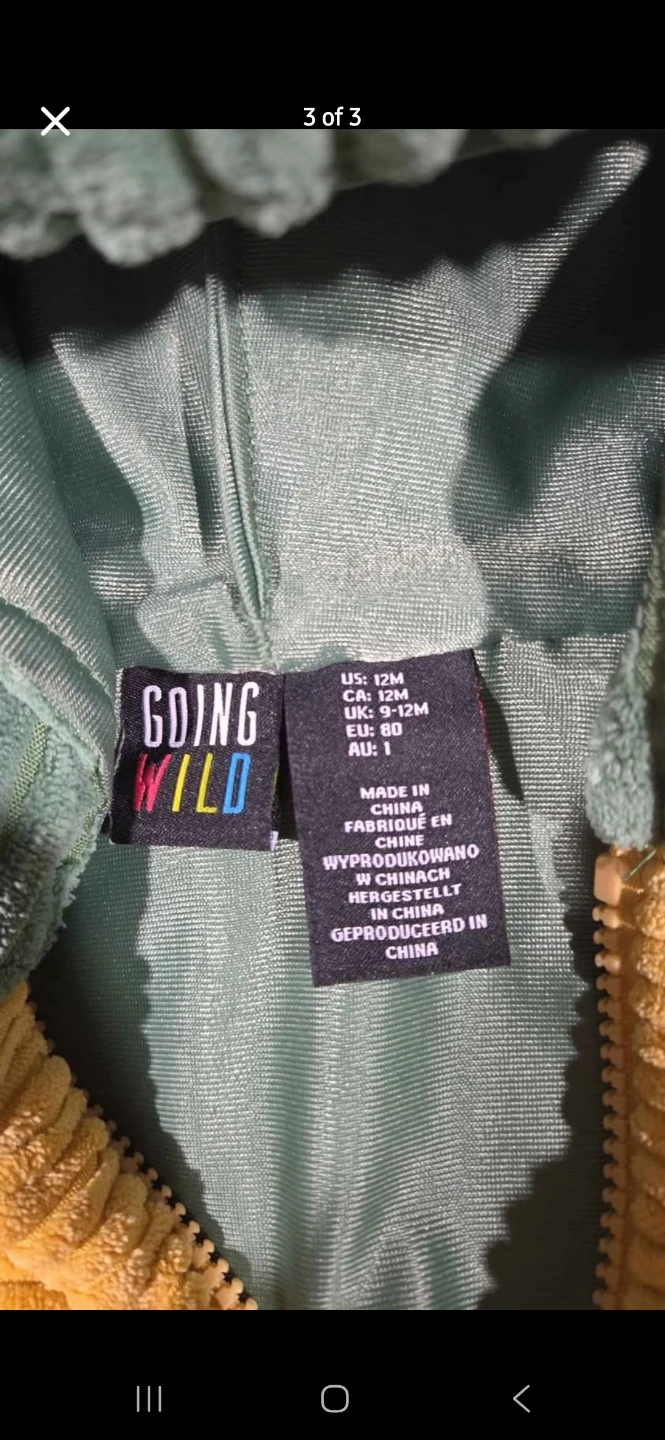 Going Wild Dinosaur Costume - Size 12M - photo 3