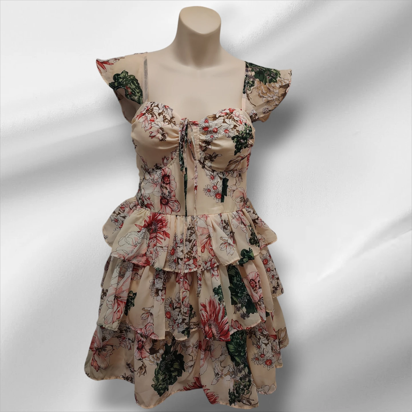 Floral Ruffle Mini Dress