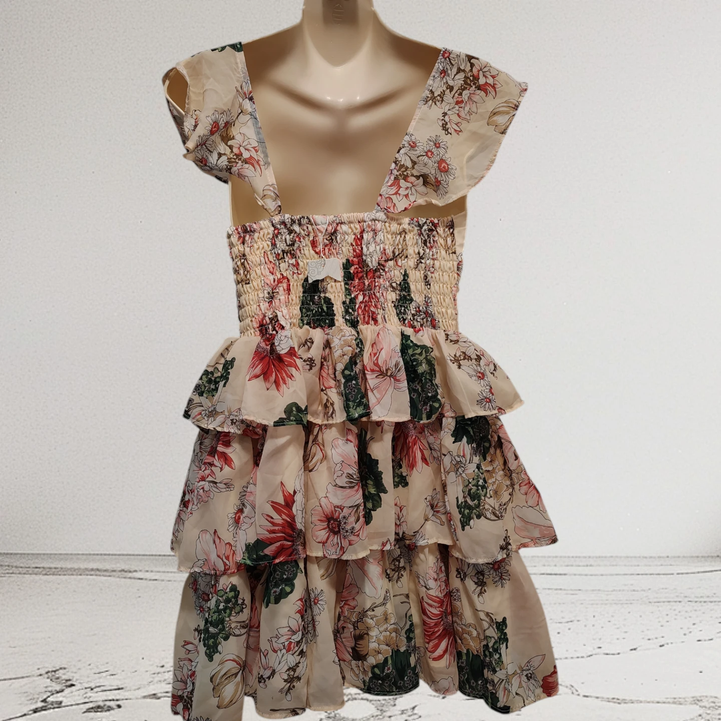 Floral Ruffle Mini Dress - photo 2