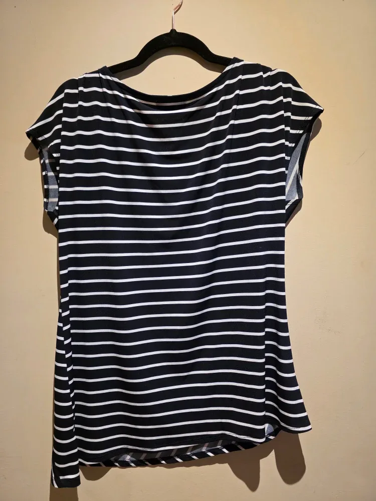 Laura  Striped Top - Black & White image indicator(2)