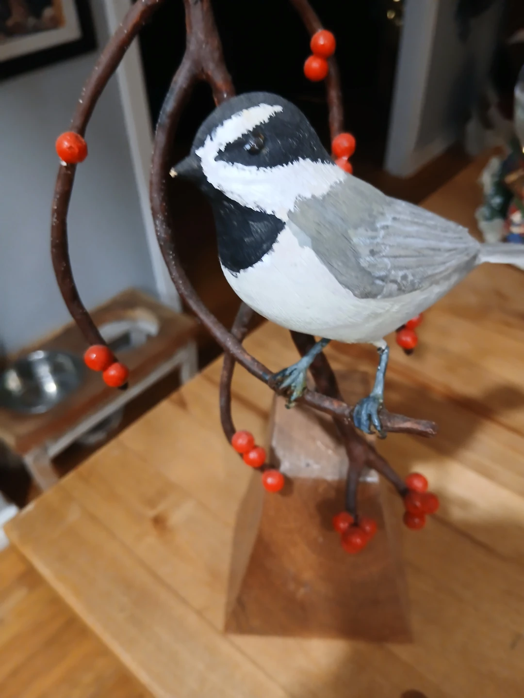 Hand Carved Bird Sculpture - photo 2