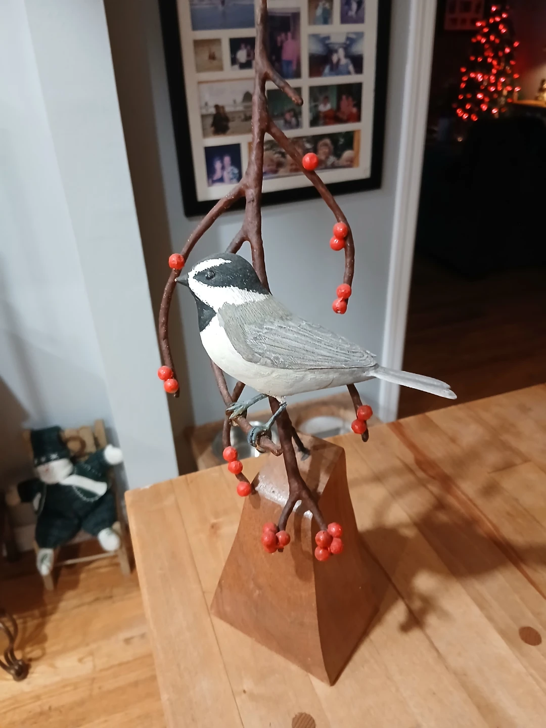 Hand Carved Bird Sculpture - photo 3