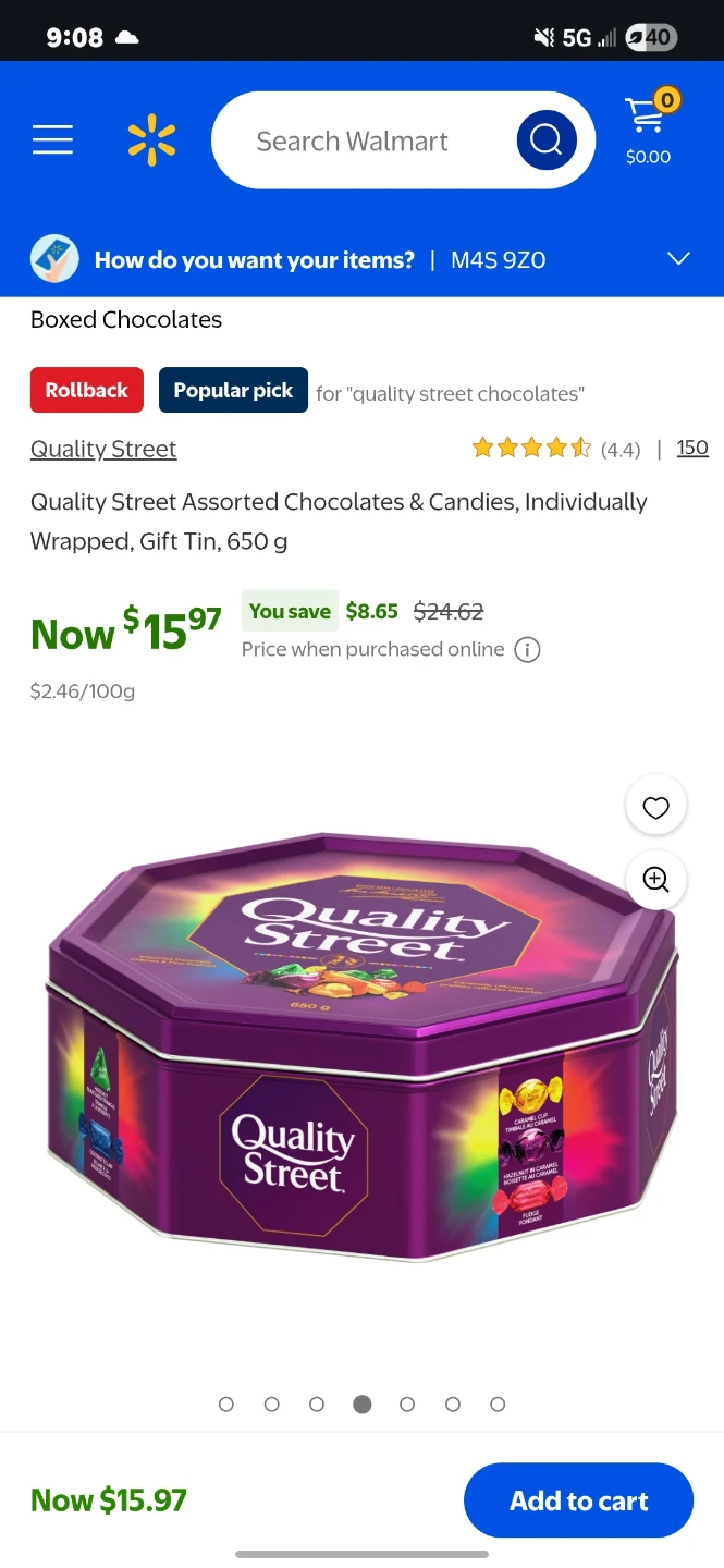 Quality Street Assorted Chocolates & Candies, 650 g