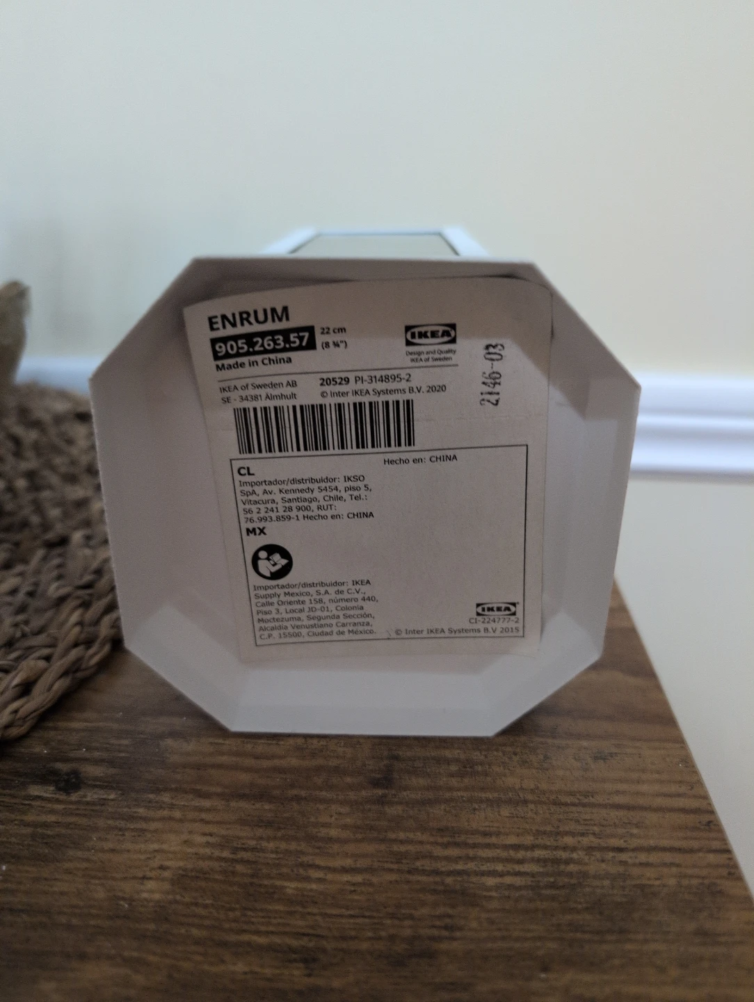 IKEA Enrum Lantern - White, 22 cm - photo 2