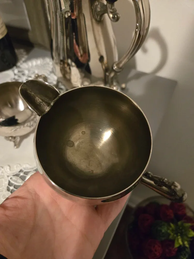 Vintage Brass Silver Plated Tea Set, 3 pcs image indicator(5)