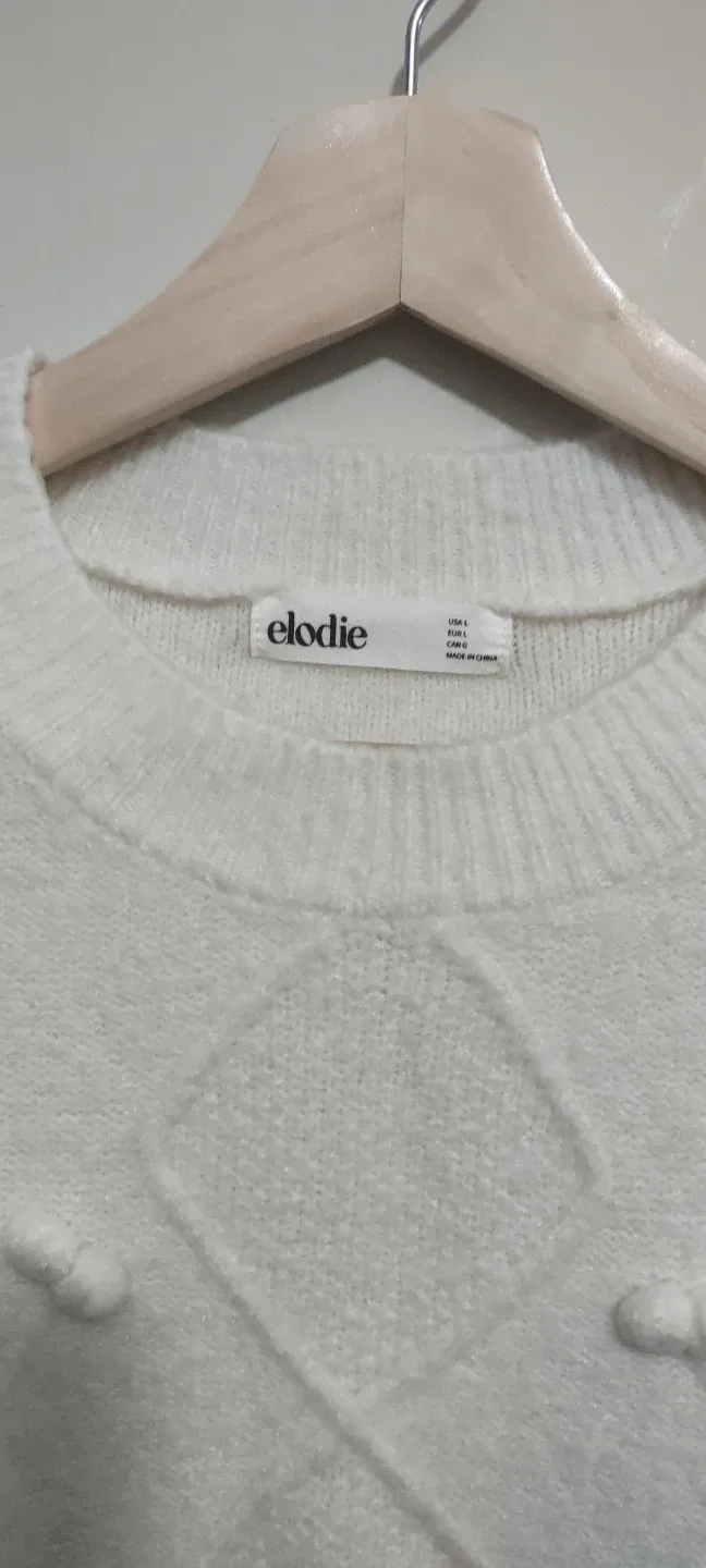 Elodie White Knit Sweater image indicator(2)