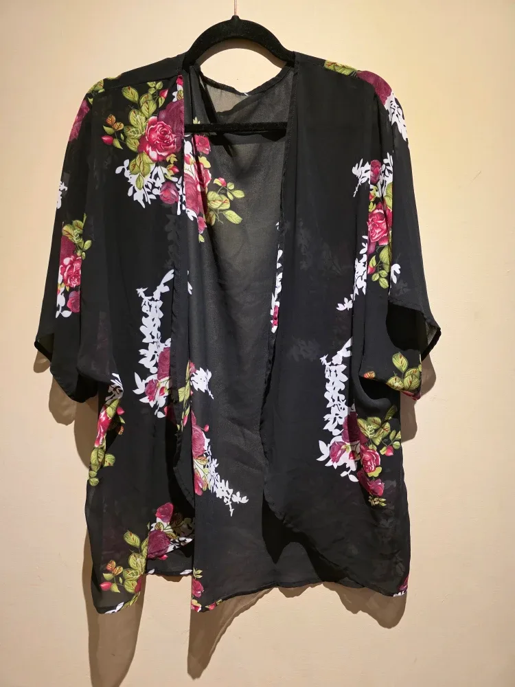 Floral Kimono - Black