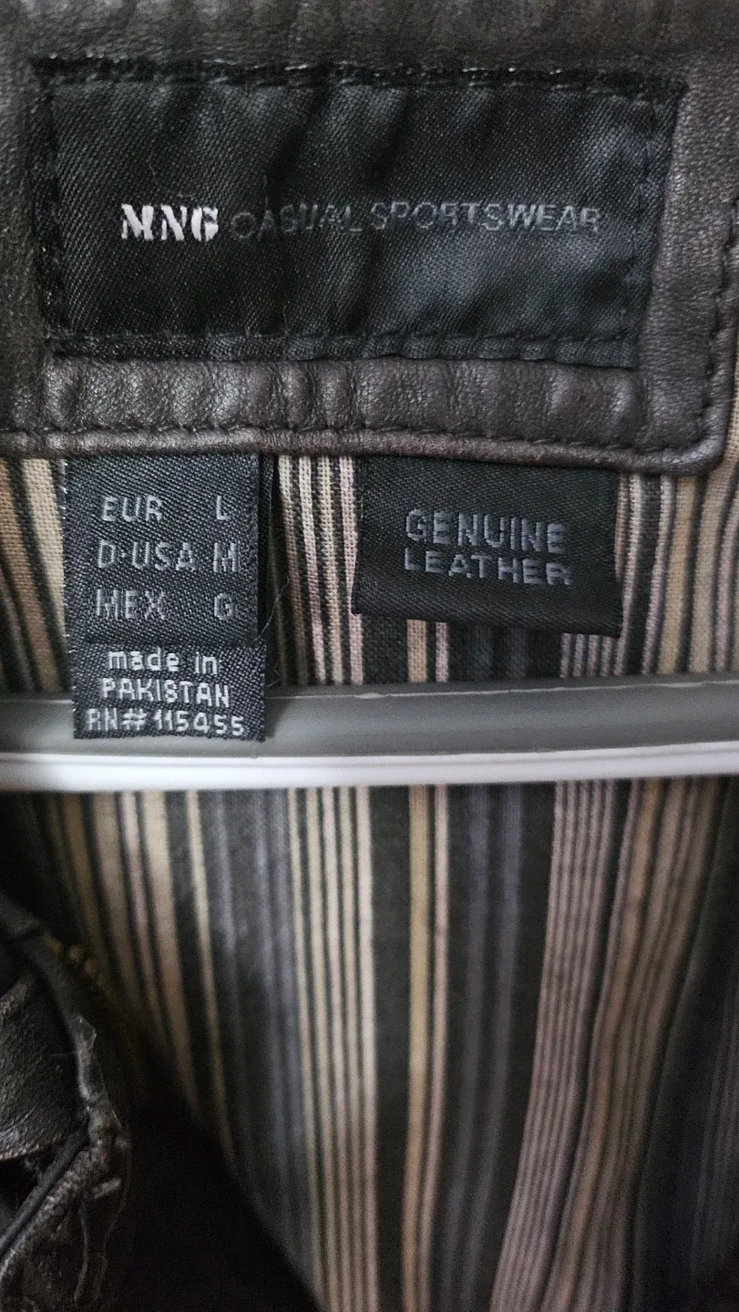 MNG Casual Sportswear Leather Jacket - Size L image indicator(2)