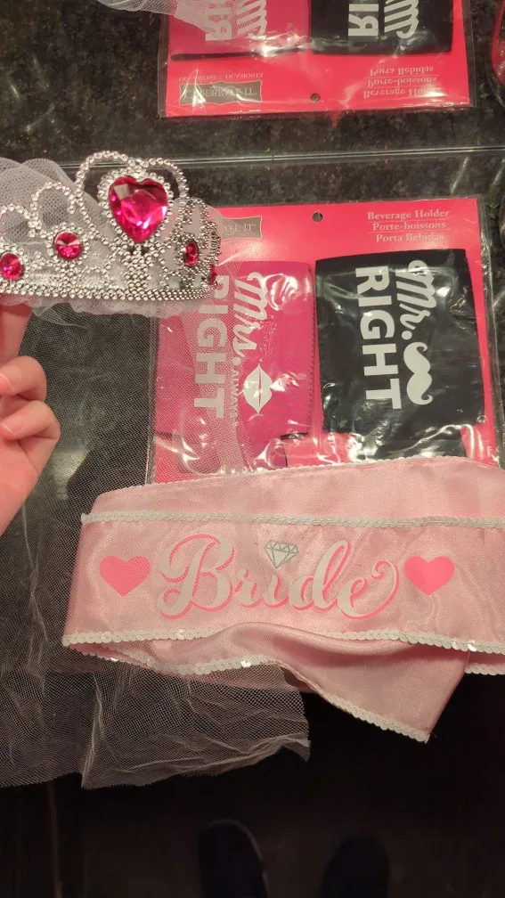 Bride To Be Party Kit - Tiara, Sash, Beverage Holder #Cleanout