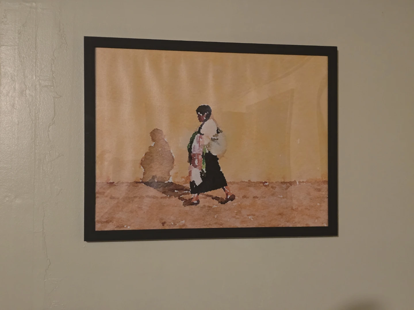 Mexican Mother black Framed Watercolor Painting Wall Art decor - photo 2